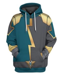 Gearhumans 3D Power Rangers Hyperforce Fenrir Custom Tshirt Hoodie Apparel GW060429 3D Apparel Hoodie S 
