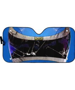 Gearhumans 3D Power Rangers In Space Blue Ranger Custom Car Auto Sunshade GW040510 Auto Sunshade 