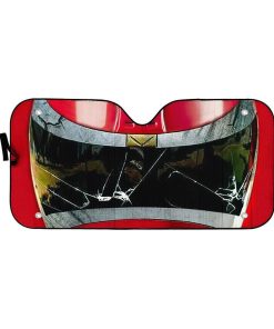 Gearhumans 3D Power Rangers In Space Red Ranger Custom Car Auto Sunshade GW04058 Auto Sunshade 57''x27.5'' 