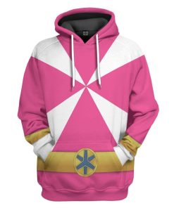 Gearhumans 3D Power Rangers Lightspeed Rescue Pink Ranger Custom Tshirt Hoodie Apparel GW05044 3D Apparel Hoodie S
