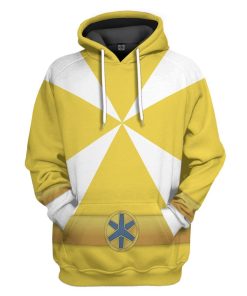 Gearhumans 3D Power Rangers Lightspeed Rescue Yellow Ranger Custom Tshirt Hoodie Apparel GW05045 3D Apparel Hoodie S