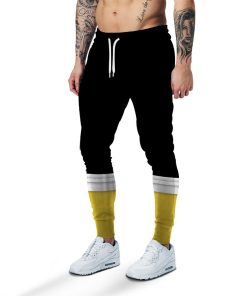 Gearhumans 3D Power Rangers Megaforce Yellow Ranger Cosplay Custom Sweatpants GW060424 Sweatpants Sweatpants S