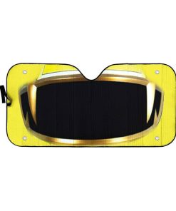Gearhumans 3D Power Rangers Megaforce Yellow Ranger Helmet Custom Car Auto Sunshade GW2304214 Auto Sunshade 57''x27.5'' 