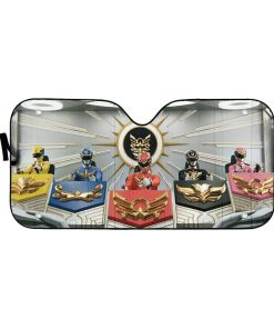 Gearhumans 3D Power Rangers Megaforce Zord Cockpit Custom Car Auto Sunshade GW27042111 Auto Sunshade 57''x27.5'' 