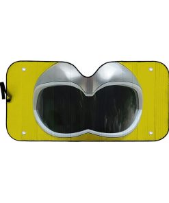 Gearhumans 3D Power Rangers Wild Force Yellow Ranger Custom Car Auto Sunshade GW040515 Auto Sunshade 57''x27.5'' 