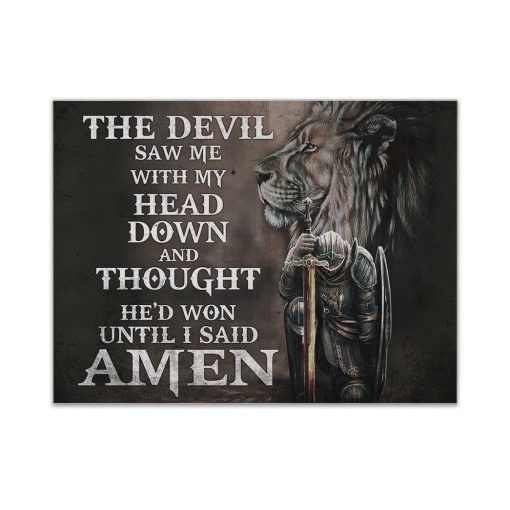 Gearhumans 3D Prayer Warrior Custom Canvas GO05052115 Canvas 1 Piece Non Frame M