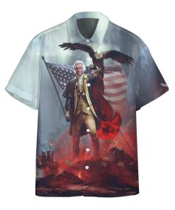 Gearhumans 3D President George Warshington Custom Short Sleeve Shirt GW2906211 Hawai Shirt Hawai Shirt S 