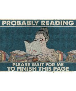 Gearhumans 3D Probably Reading Please Wait For Me Custom Doormat GW2805211 Doormat Doormat S(15,8inchx23,6inch) 