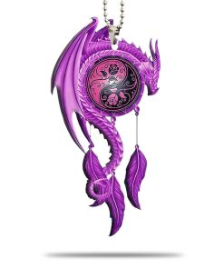 Gearhumans 3D Purple Dragon Dreamcatcher Car Hanging GJ27052113 Car Hanging Car Hanging/1 Pack 