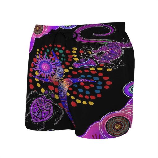 Gearhumans 3D Purple Turtle Lizard Shorts ZK2005217 Men Shorts