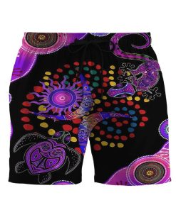 Gearhumans 3D Purple Turtle Lizard Shorts ZK2005217 Men Shorts 