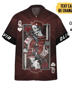 Gearhumans 3D Queen Skull Heart Couple Custom Name Short Sleeve Shirt GS0507214 Hawai Shirt Hawai Shirt S 