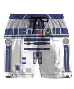 Gearhumans 3D R2-D2 Custom Beach Shorts Swim Trunks GL23078 Men Shorts Men Shorts S