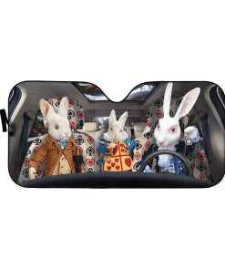 gearhumans 3D Rabbit In Wonderland Auto Sunshade GL25064 Auto Sunshade 57''x27.5'' 