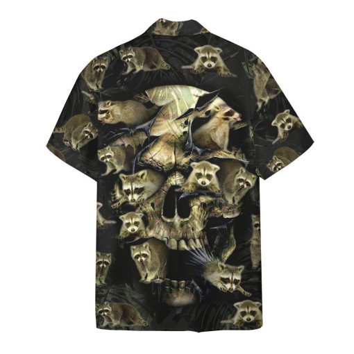 Gearhumans 3D Raccoon Skull Hawaii Shirt 10 Gearhumans 3D Raccoon Skull Hawaii Shirt ZZ07041 Hawai Shirt