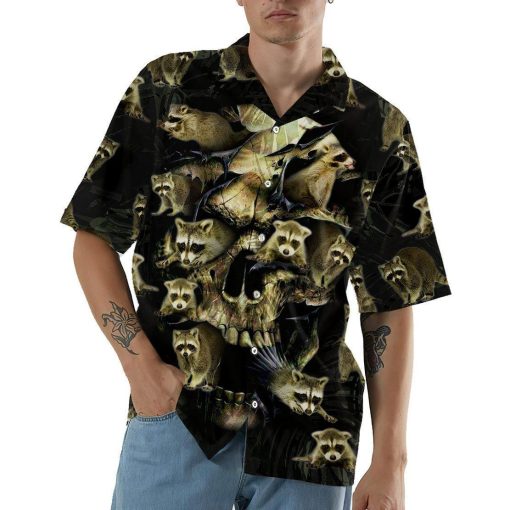 Gearhumans 3D Raccoon Skull Hawaii Shirt 11 Gearhumans 3D Raccoon Skull Hawaii Shirt ZZ07041 Hawai Shirt