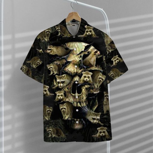 Gearhumans 3D Raccoon Skull Hawaii Shirt 14 Gearhumans 3D Raccoon Skull Hawaii Shirt ZZ07041 Hawai Shirt