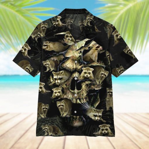 Gearhumans 3D Raccoon Skull Hawaii Shirt 15 Gearhumans 3D Raccoon Skull Hawaii Shirt ZZ07041 Hawai Shirt