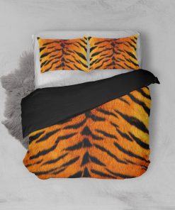 Gearhumans 3D Realistic Tiger Skin Custom Bedding Set GO25052110 Bedding Set Twin 3PCS 
