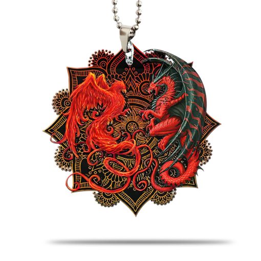 Gearhumans 3D Red Dragon Brocade Car Hanging GJ27052101 Car Hanging Car Hanging/1 Pack