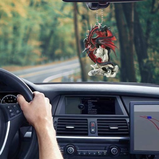 Gearhumans 3D Red Dragon Car Hanging GJ25052102 Car Hanging