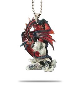 Gearhumans 3D Red Dragon Car Hanging GJ25052102 Car Hanging Car Hanging/1 Pack 