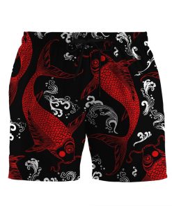 Gearhumans 3D Red Koi Fish Custom Beach Shorts Swim Trunks GO13052124 Men Shorts Men Shorts S 