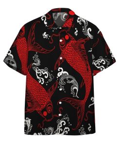 Gearhumans 3D Red Koi Fish Custom Hawaii Shirt GO13052123 Hawai Shirt Short Sleeve Shirt S 
