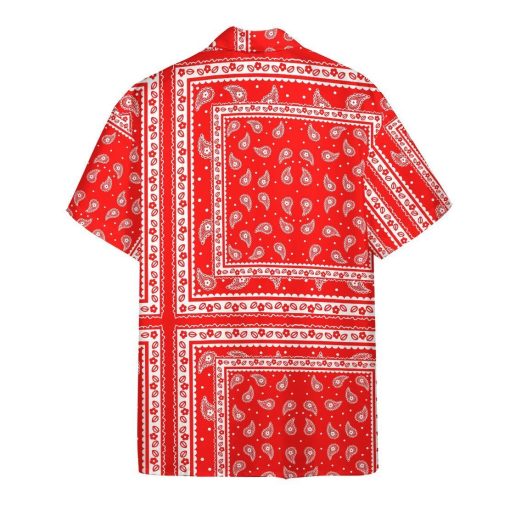 Gearhumans 3D Red Paisley Bandana Hawaii Shirt ZK0705216 Hawai Shirt