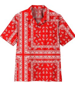 Gearhumans 3D Red Paisley Bandana Hawaii Shirt ZK0705216 Hawai Shirt Short Sleeve Shirt S 