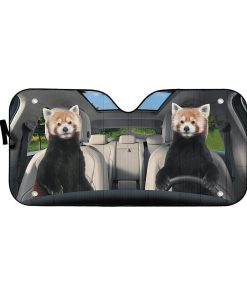 gearhumans 3D Red Panda Custom Car Auto Sunshade GW31075 Auto Sunshade 57''x27.5'' 