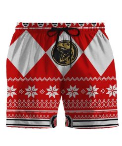 Gearhumans 3D Red Power Ranger Hawaii Shorts ZB260330 Men Shorts S 