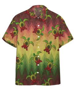 Gearhumans 3D Reggae Turtle Hawaii Custom Short Sleeve Shirt GW1506219 Hawai Shirt Hawai Shirt S 