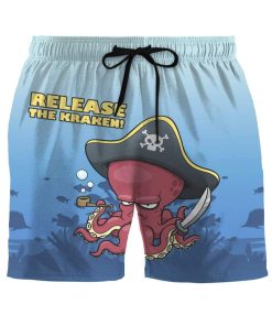 Gearhumans 3D Release The Kraken Custom Beach Shorts GS25063 Men Shorts Men Shorts S 