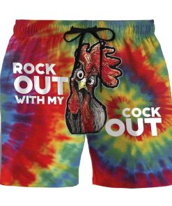 Gearhumans 3D Rock Out With My Cock Out Custom Beach Shorts GS29062 Men Shorts Men Shorts S 