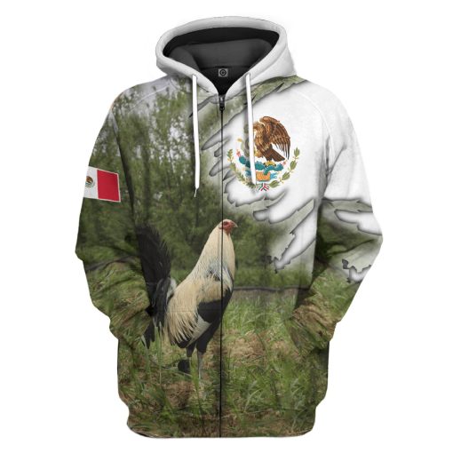 Gearhumans 3D Rooster Custom Tshirt Hoodie Apparel GJ14062103 3D Apparel Zip Hoodie S
