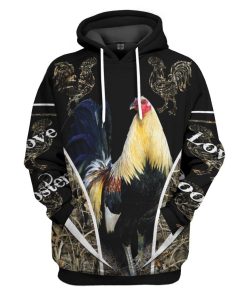 Gearhumans 3D Rooster Custom Tshirt Hoodie Apparel GJ14062107 3D Apparel Hoodie S 