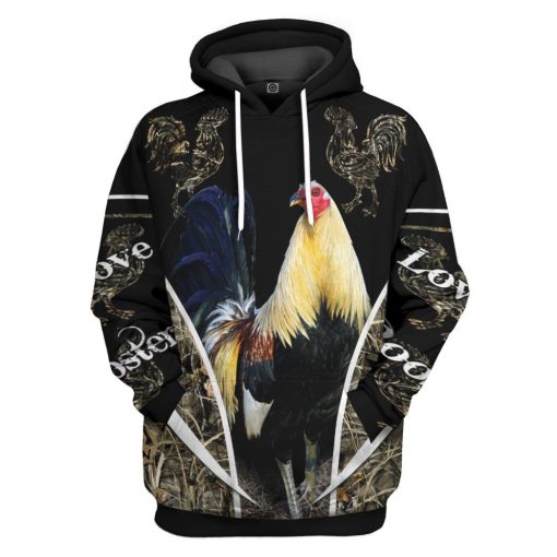 Gearhumans 3D Rooster Custom Tshirt Hoodie Apparel GJ14062107 3D Apparel Hoodie S