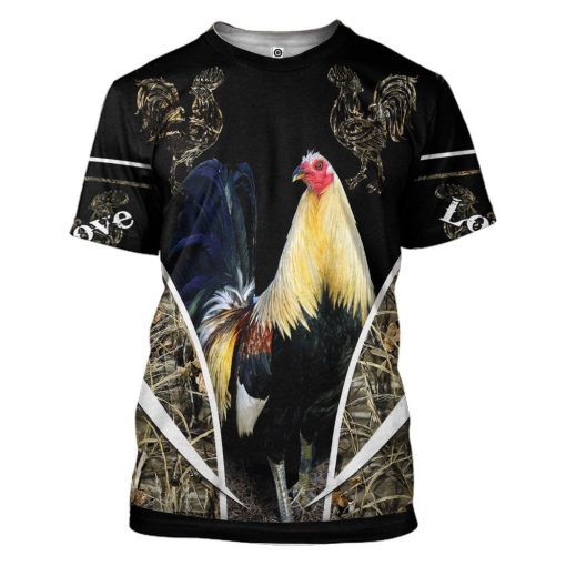 Gearhumans 3D Rooster Custom Tshirt Hoodie Apparel GJ14062107 3D Apparel T-Shirt S