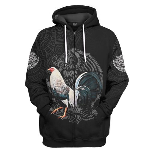 Gearhumans 3D Rooster Custom Tshirt Hoodie Apparel GJ15062101 3D Apparel Zip Hoodie S