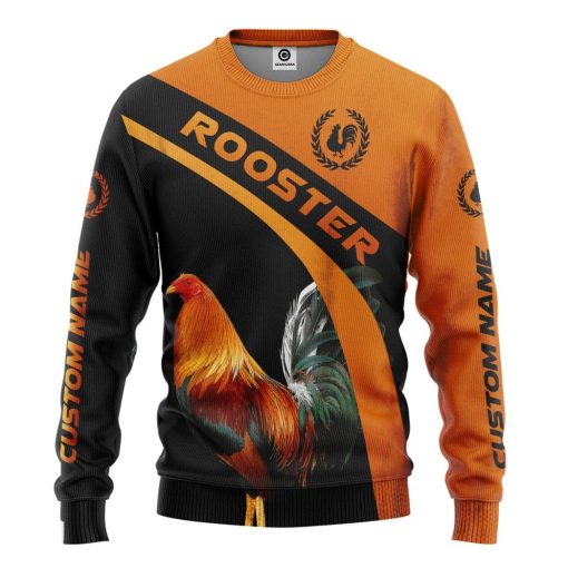 Gearhumans 3D Rooster Custom Tshirt Hoodie Apparel GJ18022101 3D Apparel Long Sleeve S