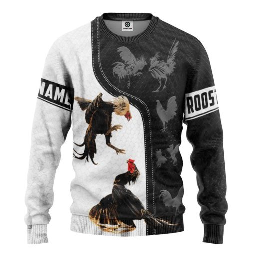 Gearhumans 3D Rooster Custom Tshirt Hoodie Apparel GJ18022103 3D Apparel Long Sleeve S