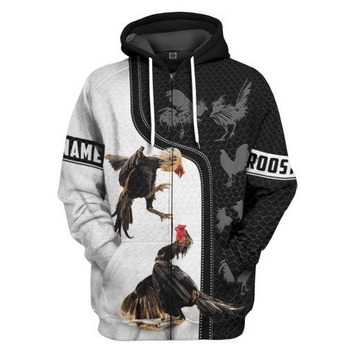 Gearhumans 3D Rooster Custom Tshirt Hoodie Apparel GJ18022103 3D Apparel Zip Hoodie S