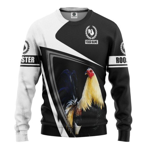 Gearhumans 3D Rooster Custom Tshirt Hoodie Apparel GJ22022102 3D Apparel Long Sleeve S
