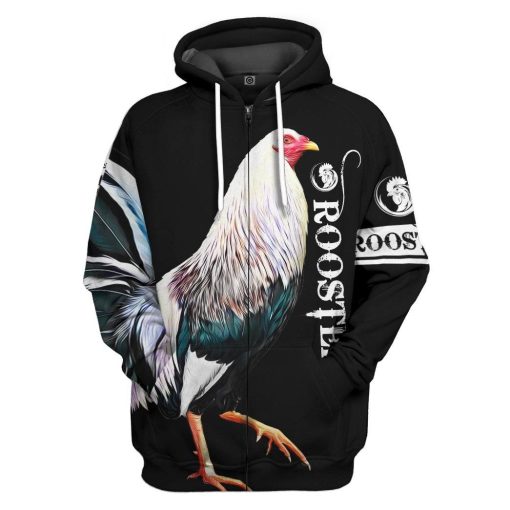 Gearhumans 3D Rooster Custom Tshirt Hoodie Apparel GJ22022103 3D Apparel Zip Hoodie S