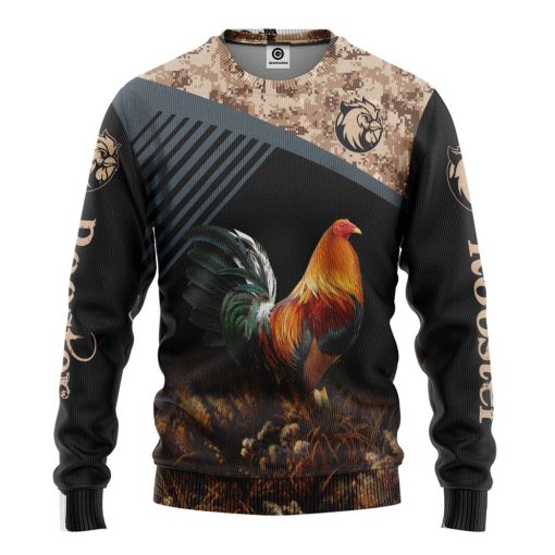 Gearhumans 3D Rooster Custom Tshirt Hoodie Apparel GJ22022104 3D Apparel Long Sleeve S