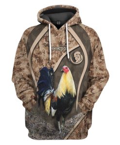 Gearhumans 3D Rooster Custom Tshirt Hoodie Apparel GJ22022105 3D Apparel Hoodie S 