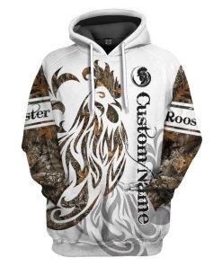 Gearhumans 3D Rooster Custom Tshirt Hoodie Apparel GJ22022106 3D Apparel Hoodie S 