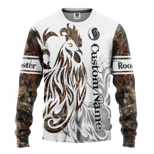 Gearhumans 3D Rooster Custom Tshirt Hoodie Apparel GJ22022106 3D Apparel Long Sleeve S