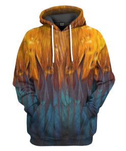 Gearhumans 3D Rooster Feathers Custom Tshirt Hoodie Apparel GW0806215 3D Apparel Hoodie S 